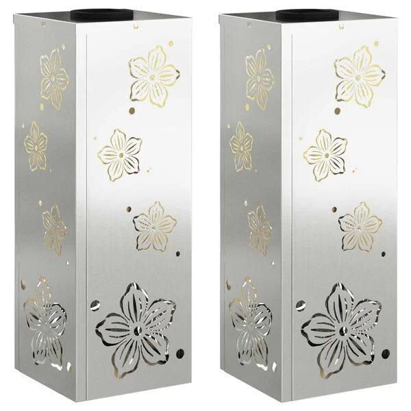 vidaXL Lumière de chemin LED solaire 2 pc Blanc chaud 18 x 18 x 50 cm