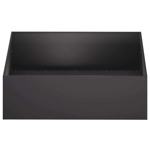 vidaXL Cache-pot de jardin Noir 80 x 80 x 30 cm Acier laminé à froid