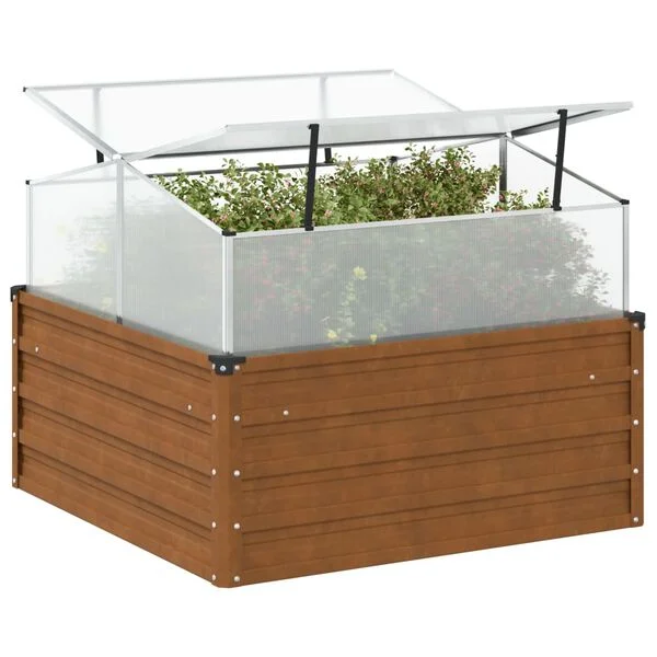 vidaXL Jardinière de jardin avec serre acier résistant aux intempéries