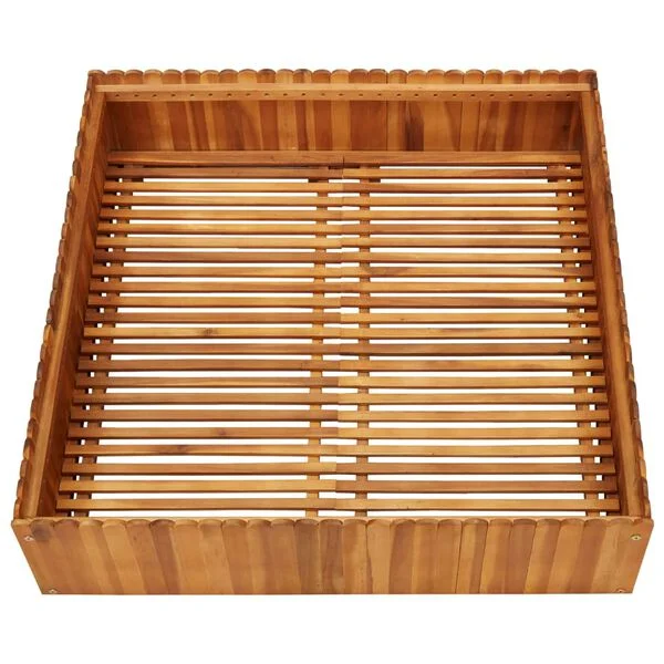 vidaXL Lit surélevé de jardin 100x100x25 cm Bois massif d'acacia