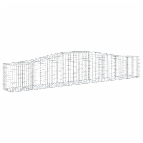 vidaXL Paniers à gabions arqués 10 pcs 400x50x60/80 cm Fer galvanisé