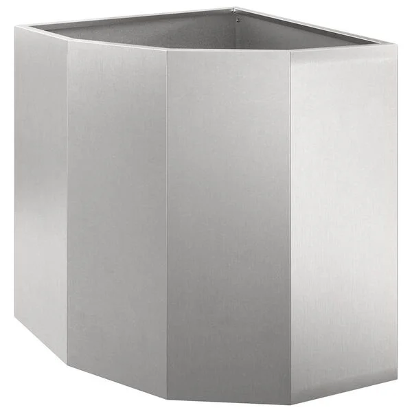 vidaXL Jardinière d'Angle Argenté 45 x 45 x 50 cm Acier inoxydable
