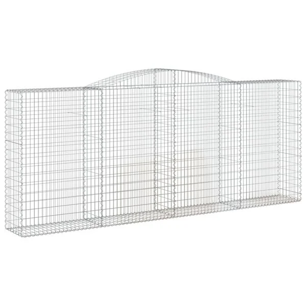 vidaXL Paniers à gabions arqués 20 pcs 400x50x160/180 cm fer galvanisé