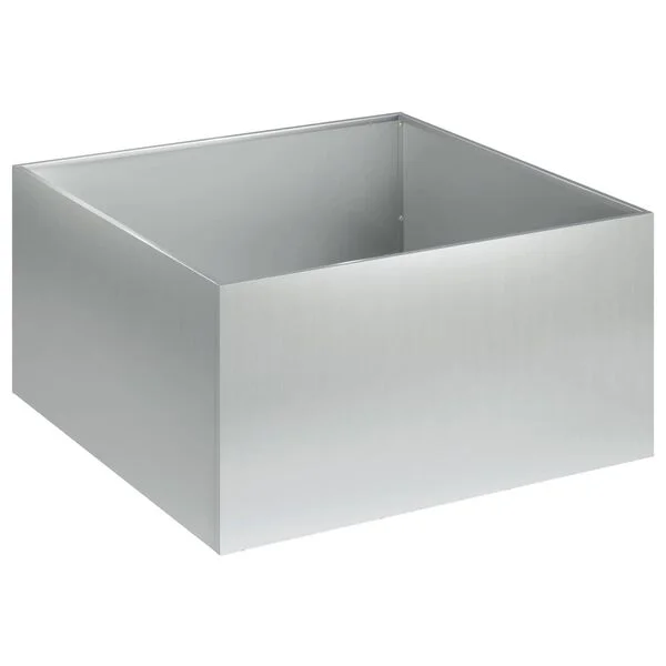 vidaXL Cache-pot de jardin Argenté 60 x 60 x 30 cm Acier galvanisé