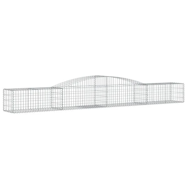 vidaXL Paniers à gabions arqués 7 pcs 400x50x40/60 cm Fer galvanisé