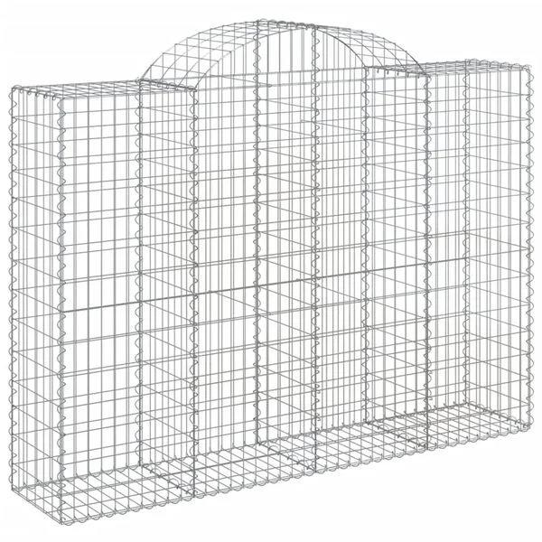vidaXL Paniers à gabions arqués 6 pcs 200x50x140/160 cm Fer galvanisé