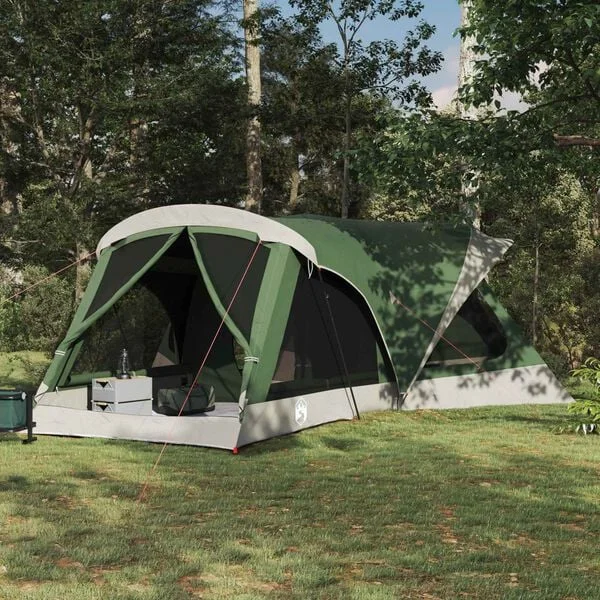 vidaXL Tente familiale 14 personne Vert