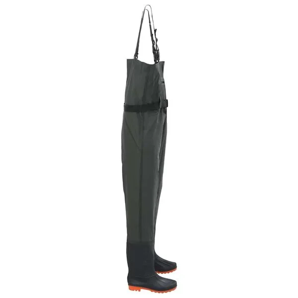 vidaXL Cuissardes avec bottes et ceinture vert foncé taille 42