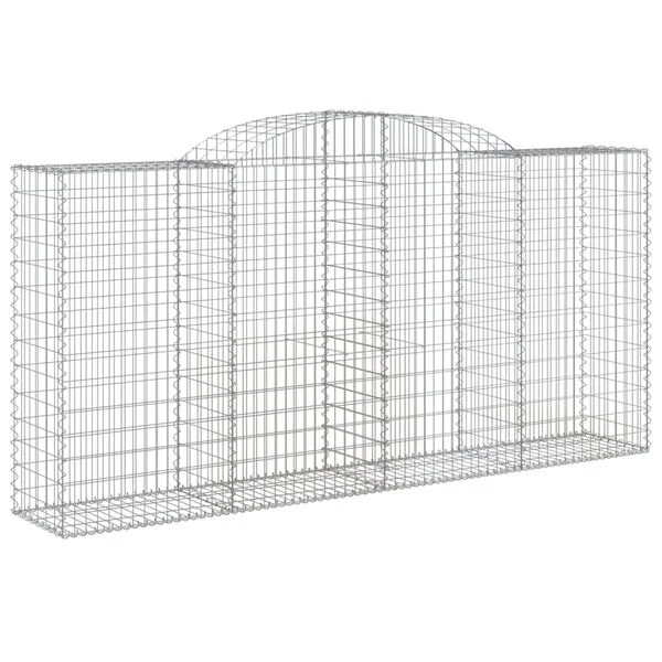vidaXL Paniers à gabions arqués 11 pcs 300x50x140/160 cm fer galvanisé