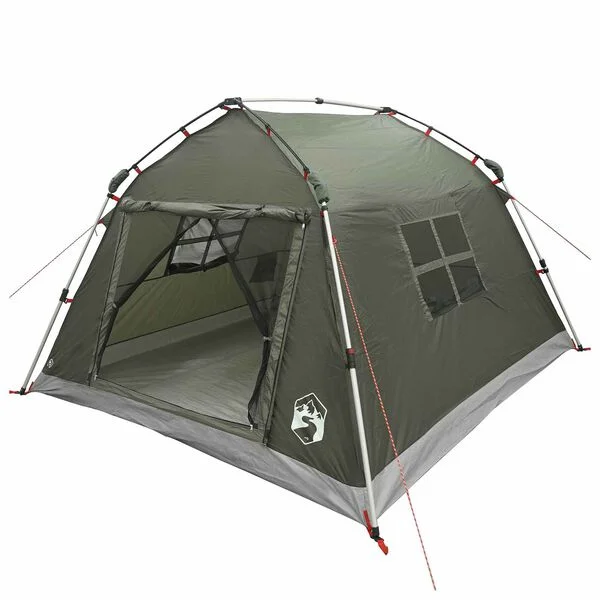 vidaXL Tente instantanée imperméable 3 personne Vert armée