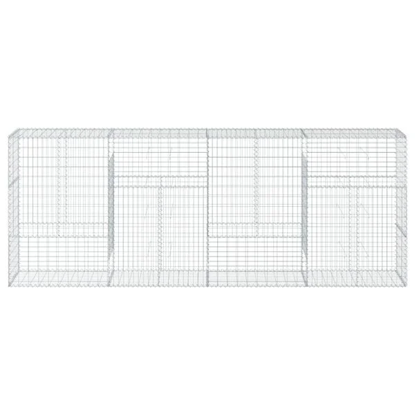 vidaXL Panier gabion avec couvercle 400x50x150 cm fer galvanisé