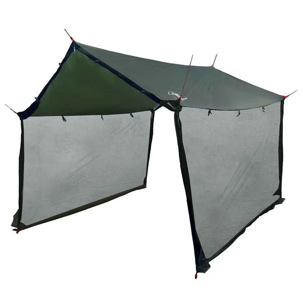 vidaXL Tarp de camping avec murs en maille Vert armée