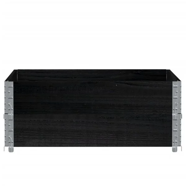 vidaXL Jardinière noir 100x100 cm bois massif de pin