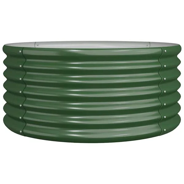 vidaXL Jardinière de jardin Acier galvanisé 80x80x36 cm Vert