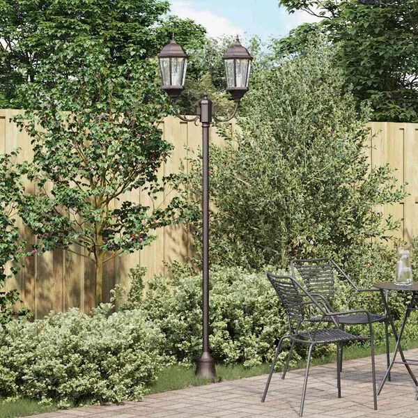 vidaXL Lumière de jardin 68 x 20 x 235 cm Aluminium et verre