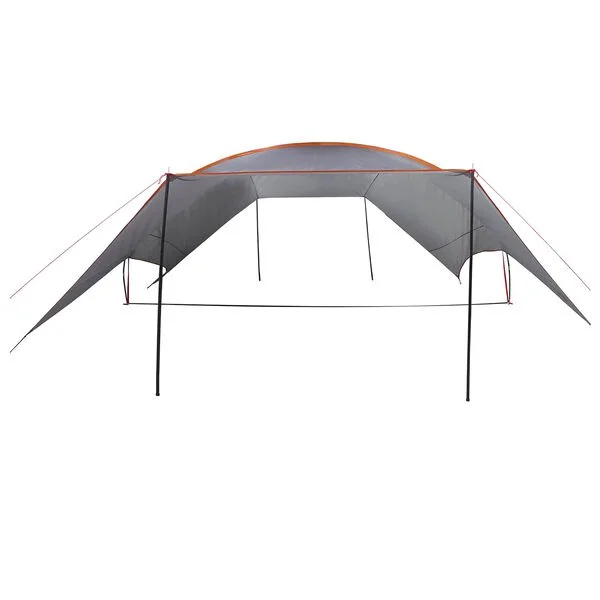 vidaXL Tarp de camping résistant à l'eau Gris et orange
