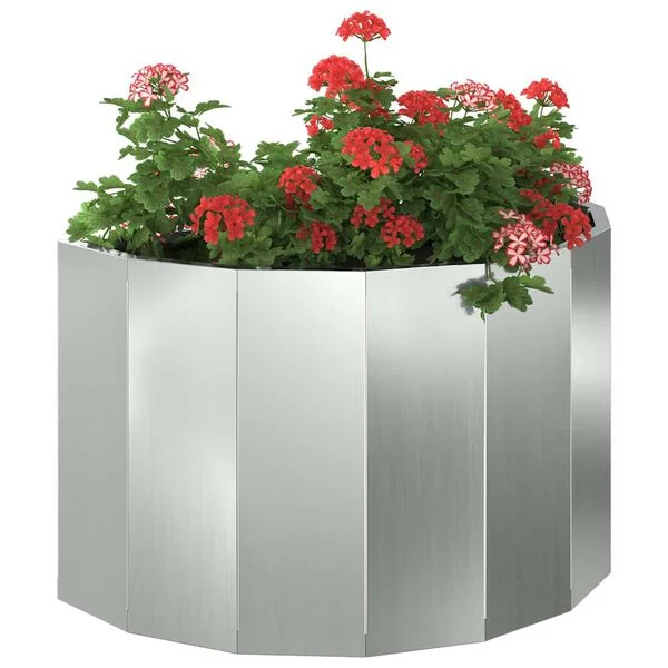 vidaXL Jardinière Argent 60 x 30 x 35 cm Acier galvanisé